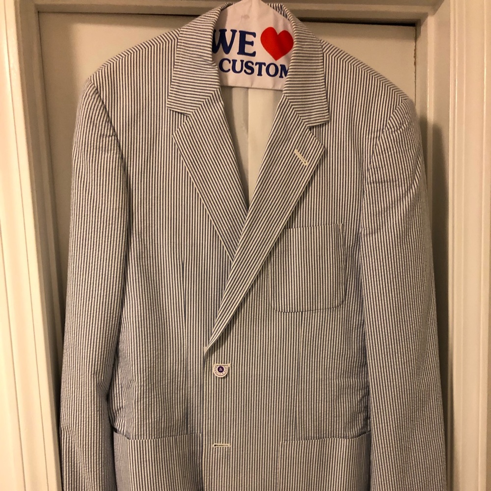 Seersucker Blazer Size Medium